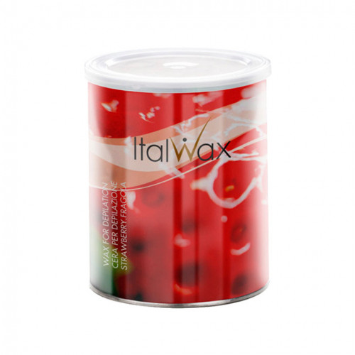 Теплый воск в банке Italwax - Клубника, 800 г.