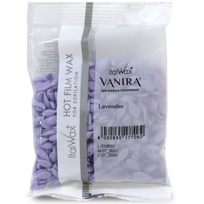 Горячий пленочный воск в гранулах Italwax VANIRA - Лаванда, 100 г.